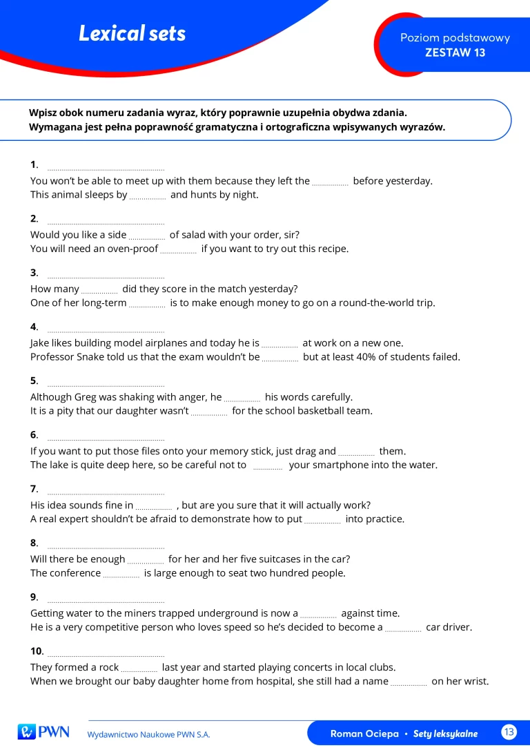 Lexical sets 1-14