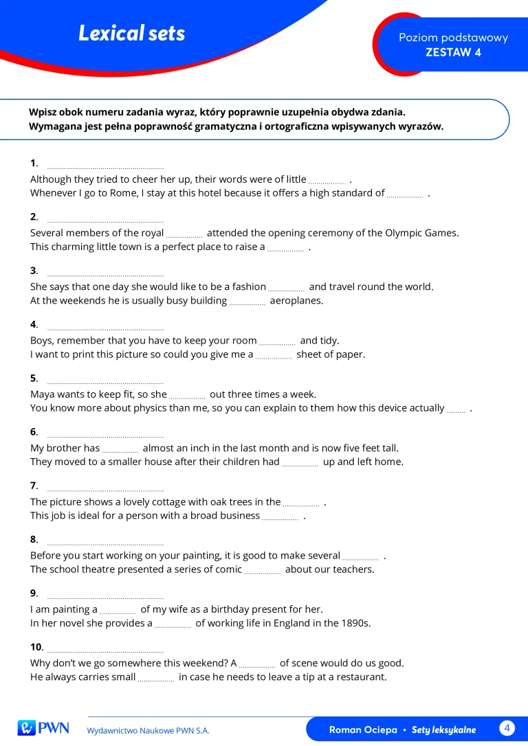 Lexical sets 1-5